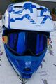 Motocross Helm Fox V1  Race Blau mit Motocrossbrille Red Bull Spect Whip