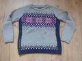 Muster Strickpullover Pullover von Gaastra Gr. 44 46 schlamm grau braun wie neu