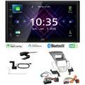 JVC Autoradio Apple CarPlay DAB+ für Ford Fiesta 2008-2013 silber mit Display