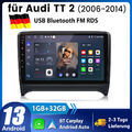 Für Audi TT 8J 2006-2014 Android13 Carplay Autoradio GPS NAVI BT WIFI RDS 1+32GB