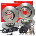 BREMBO BREMSSCHEIBEN +BELÄGE VORNE+HINTEN FÜR AUDI Q3 SEAT ALHAMBRA VW SHARAN