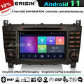 8-Kern Android 13 GPS DAB+ Autoradio Navi Mercedes CLC/CLK/C Klasse W203 W209 CD