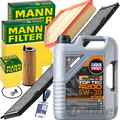 MANN FILTER INSPEKTIONSPAKET+1x5L LIQUI 5W30 passend für BMW 1er E81 3er E90 X1