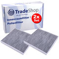 2x Innenraumfilter mit Aktivkohle ersetzt BOSCH 0 986 628 530, 1 987 432 540