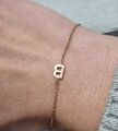 Armband 8 kt Rotgold Buchstabe B 7,5 Zoll