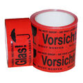 Klebeband "VORSICHT GLAS" LEISE 50 mm x 66 m Menge wählbar