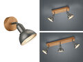 Deckenstrahler & Wandspots Vintage Industrial mit Holzbrett coole Deckenlampen