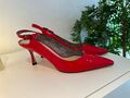 Zara  Sling-Pumps    Gr. 40/41  Rot Lack  NEU!!