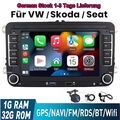 DAB+ 1+32G Carplay Autoradio GPS Für VW Golf 5 6 Polo T5 Touran Passat KAM MIK