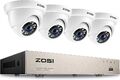 ZOSI 8CH H.265+ 1080P Full HD Dome Überwachungskamera Set CCTV ohne Festplatte