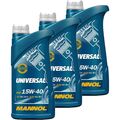 3x1 Liter MANNOL Universal 15W-40 Motoröl API SN/CH-4 ACEA A3/B4