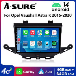 Android 14 CarPlay 8 Core 4+64G Für Opel Astra K 2015-2019 Autoradio GPS NAVI BT