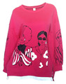 ITALY Damen Sweatshirt Pullover People Reißverschluss pink 40 42 44 46 NEU IT265