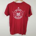 Adidas T-Shirt Herren Medium Rot Tee Miami Leichtathletik Fitness Training Sport