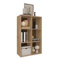 Aktenregal MDF Standregal 6 Fächer Raumteiler Bücherregal Stehregal Delta-6