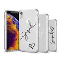 Personalisierte name Herzname Design Hybrid Handyhülle für iPhone 16 15 14 13 12