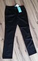 Pfeffinger Hose Jeans  Jeggings Schlupfhose 40 Schwarz mit Galonstreifen NEU 