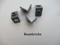 Lego 4 Stück Halterung 1x1 - 1x1 mit Bohrung Neu-Dunkelgrau Nr. 42446