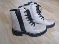 Rieker Damen Winter Boots Biker-Boot Stiefel Stiefelette beige gefüttert Gr. 39