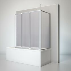 Schulte Badewannenaufsatz Duschwand Faltbar Glas Duschabtrennung Badewanne EckEchtglas oder Kunstglas✔️ für Wannentiefe 68 - 75 cm✔️