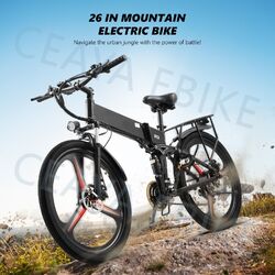 26 Zoll E-Bike 48V 12.8AH Klapprad E Mountainbike 25km/h Elektrofahrrad 25km/h