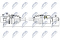 NTY Antriebswelle NPW-ME-031 für SMART CITY 450 FORTWO ROADSTER 452 CROSSBLADE
