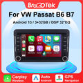 7" Android 14 Carplay Autoradio GPS Navi Kamera für VW Passat B6 B7 CC BT RDS