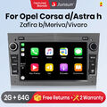 2+64G Carplay Autoradio Android 13 GPS NAVI Für Opel Corsa D Astra H Vivaro DAB+