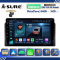 8Core 4+64G Android 14 Autoradio GPS Navi BT 5.0 Kam für BMW E46 3er 318 320 325