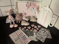 Shabby Vintage Deko Paket - Rosa - Hasen -Herzen