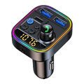 FM Transmitter Auto Radio Bluetooth5.3 Adapter 2USB 30W PD Ladegerät MP3-Player⇄