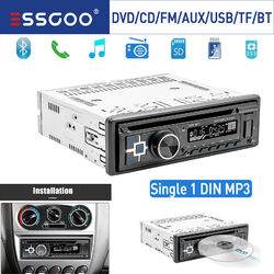 Autoradio 1DIN mit Bluetooth CD DVD Freisprech-Einrichtung USB TF AUX MP3 Player