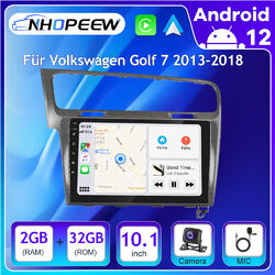 10.1" Android12 Autoradio CarPlay GPS Navi WiFi mit Kamera für VW Golf 7 VII MK7