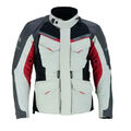 Motorradjacke Herren Textil Motorradjacke Bikerjacke Motorrad Touring Jacke Grau