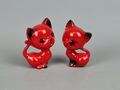 Vintage Keramik Katzen Figur 2er Set Deko Design 