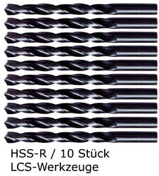 Spiralbohrer 0,3- 20 mm HSS-R Metallbohrer Stahlbohrer rollgewalzt DIN338 Eisen