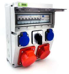 RSE BAUSTROMVERTEILER WANDVERTEILER KOMPLETT VERDRAHTET 32A 16A 230V MIT HAGE...