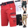 Geographical Norway Cargoshort Herren Shorts mit Gürtel kurze Hose Bermuda