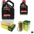 MANN-FILTER Inspektionspaket 6 L Motul 8100 X-clean+ 5W-30 passend für Audi A3