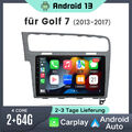 Carplay Android 13 Autoradio GPS Navi WIFI BT SWC DAB+ 2+64G Für Golf VII 13-17