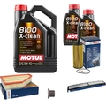 BOSCH Inspektionspaket 7 L MOTUL 8100 X-CLEAN 5W-40 für BMW 1er 116d