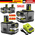 Für Ryobi Original Akku 18V 12AH Lithium One Plus RB18L50 P108 RB18L40/Ladegerät