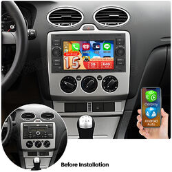 64GB Android 15 Autoradio Carplay GPS Navi Für Ford Focus C S Max Transit Fiesta