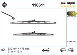 SWF Wischblatt Scheibenwischer DAS ORIGINAL SET 116311 für AUDI VW NISSAN TOYOTA