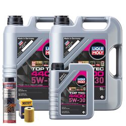 Motoröl 5W30 LIQUI MOLY Top Tec4400 11L+HENGST Ölfilter +Ölschlammspülung