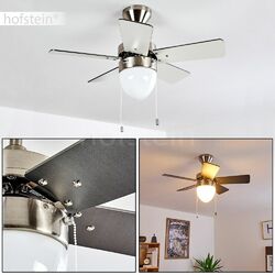 3 Stufen Decken Ventilator Chrom Wohn Schlaf Raum Lampe Luft Kühler Zugschalter