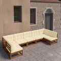 Garten Lounge Set Gartenmöbel Sofa Sitzgruppe 7-tlg. Massivholz Kiefer vidaXL