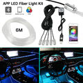 6M RGB LED Auto Innenraumbeleuchtung Lichtleiste Musik APP Control USB 5V Set