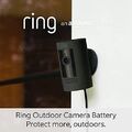 Ring Stick Up Cam Plug-In HD Outdoor kabelgebunden Heim Überwachungskamera schwarz! UK NEU!