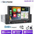 6.2 Zoll Android 12 Autoradio 1 DIN Carplay GPS NAVI DAB+ USB BT WiFi + Kamera